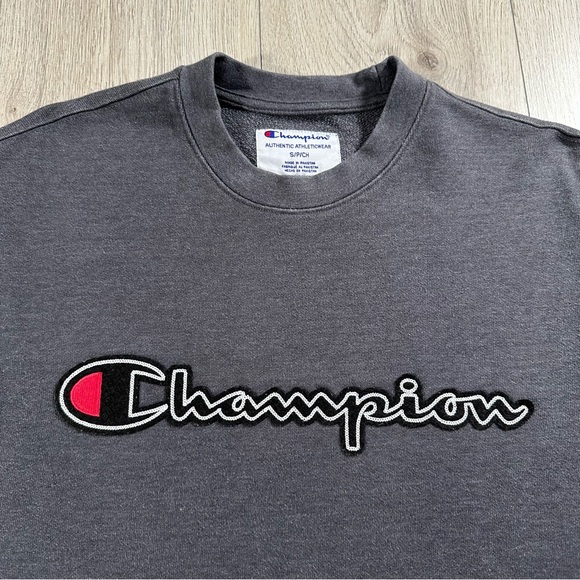 Grey Champion Spellout Sweatshirt Size Small - Picture 4 of 9